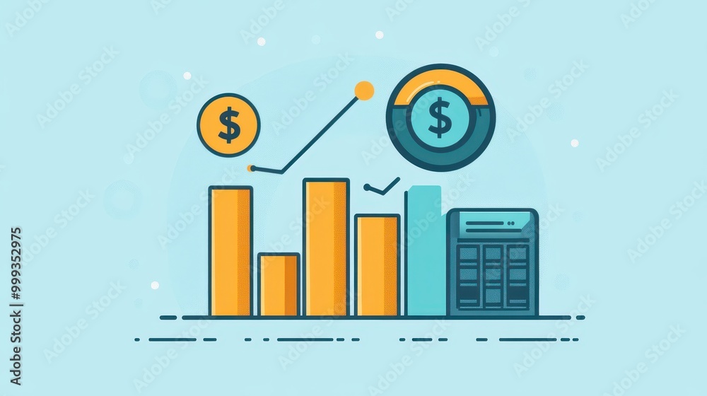 Visual Representation of Financial Growth and Budget Analytics for Business and Investment Visual Representation of Financial Growth and Budget Analytics for Business and Investment