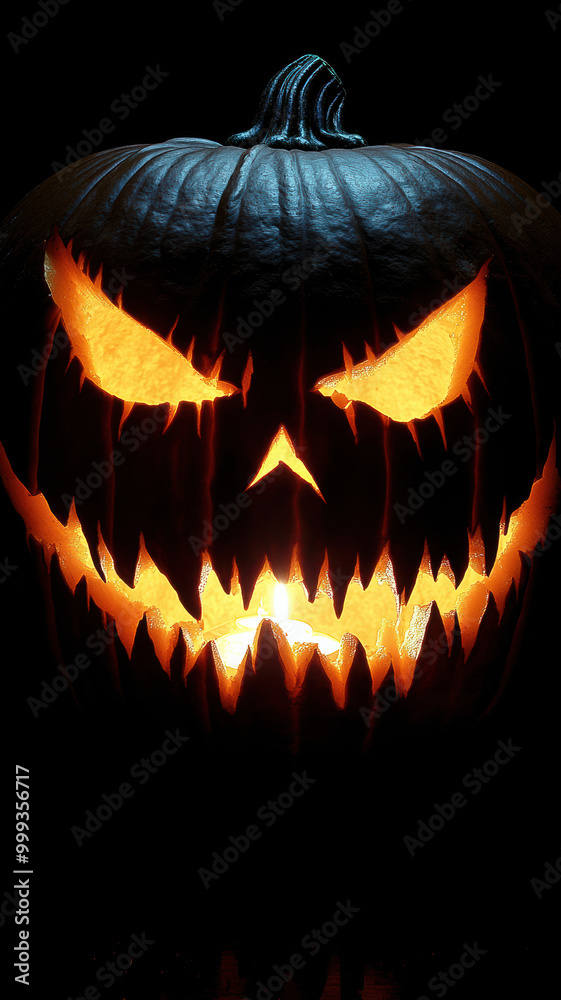 Halloween Pumpkin with Creepy Candlelight Glow Halloween Pumpkin with Creepy Candlelight Glow