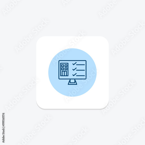 Hotel Reservation line icon , vector, pixel perfect, illustrator file