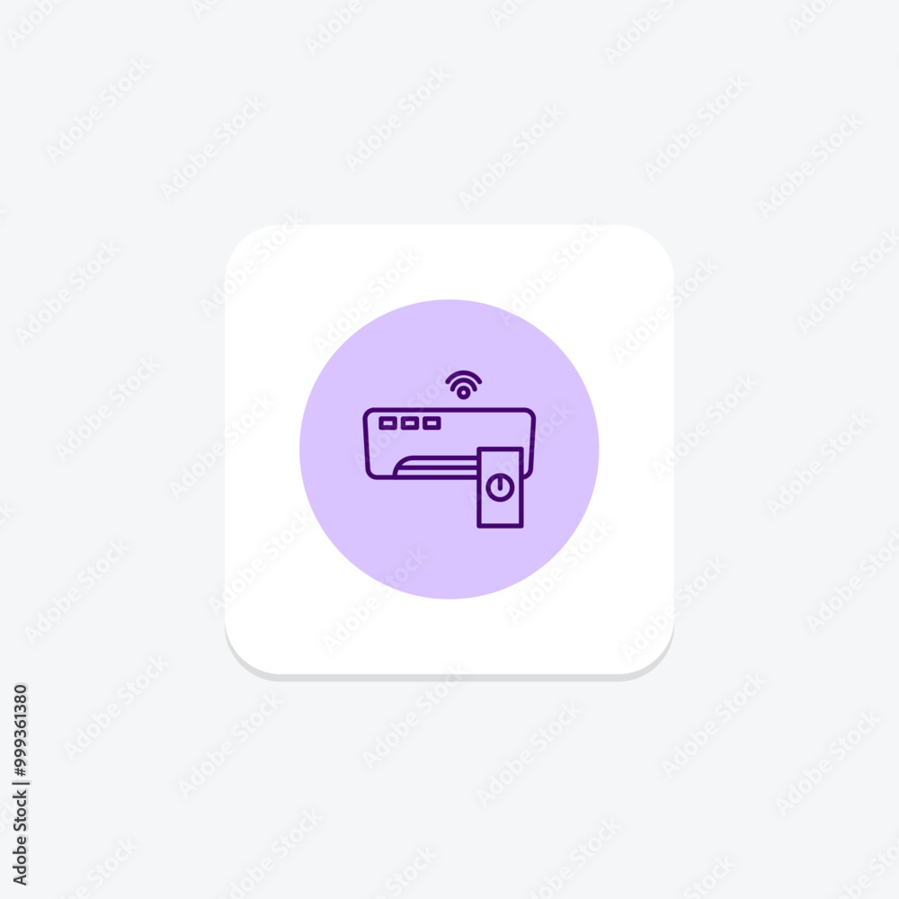 Hotel Air Conditioning line icon , vector, pixel perfect, illustrator file Hotel Air Conditioning line icon , vector, pixel perfect, illustrator file