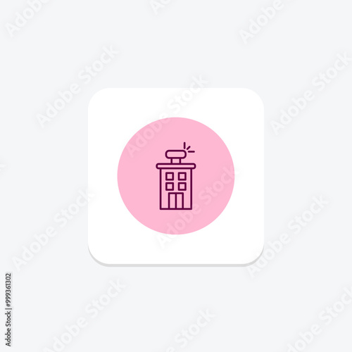 Hotel Event Space line icon , vector, pixel perfect, illustrator file