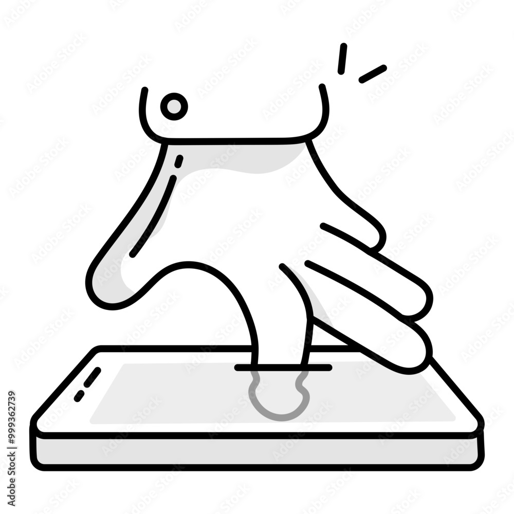 Drawing style icon of touch mobile
Drawing style icon of touch mobile