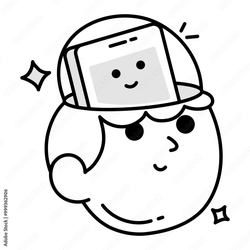 Hand drawn style icon of phone addiction
Hand drawn style icon of phone addiction