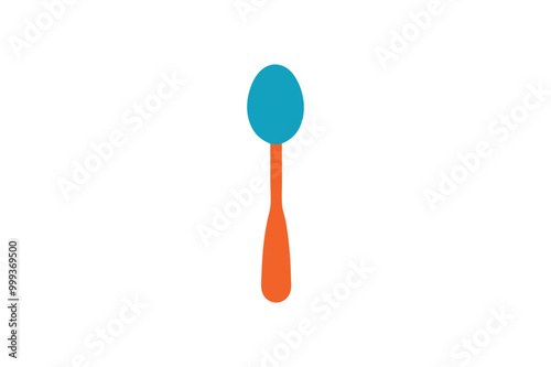 Spoon kitchen item vector art illustration