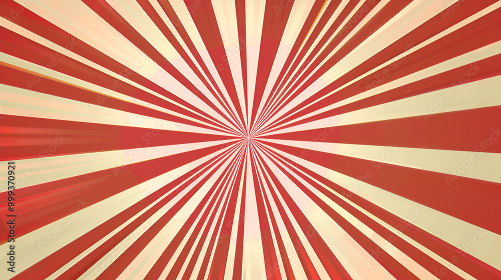 Fototapeta premium retro sun background. Vintage rays of the sun,Red and white radial background,Illustration of red and white rays from the middle