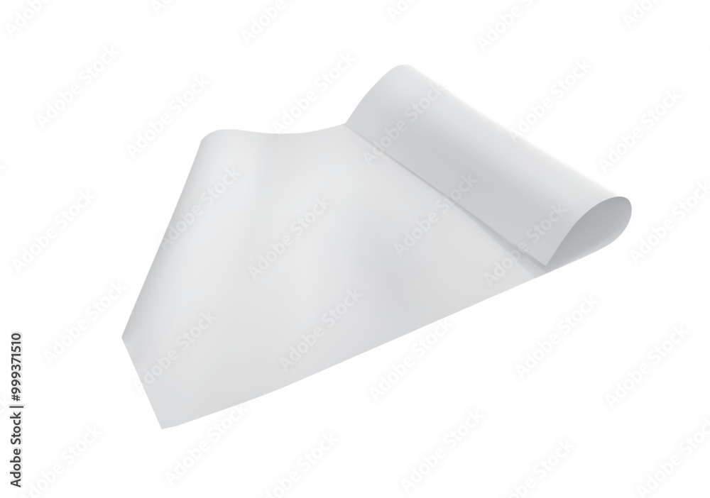 A blank sheet of paper with folded edges. Vector illustration A blank sheet of paper with folded edges. Vector illustration