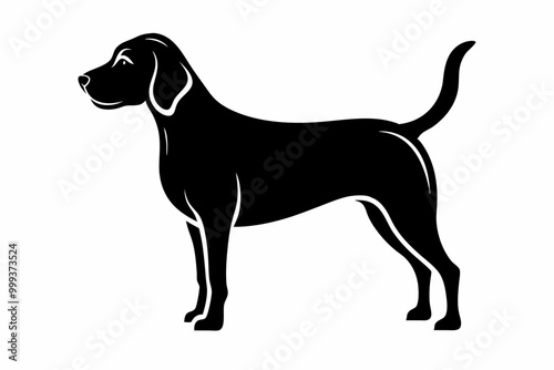 
Beagle dog, Beagle dog silhouette, Beagle hound dog vector
