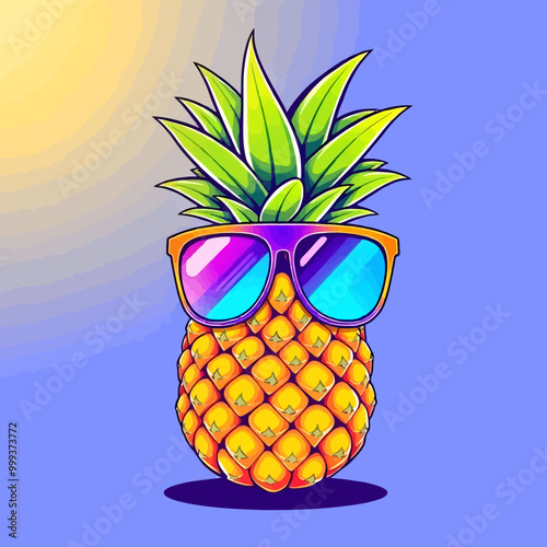 vector illustration of pineapple