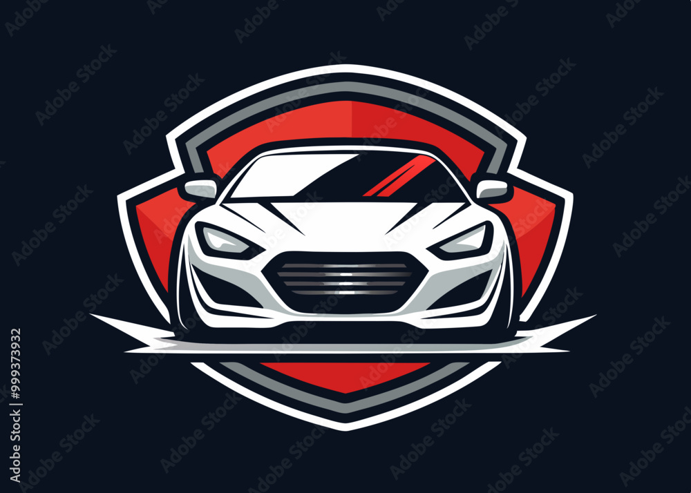 Illustration isolée de vecteur VOITURE LOGO