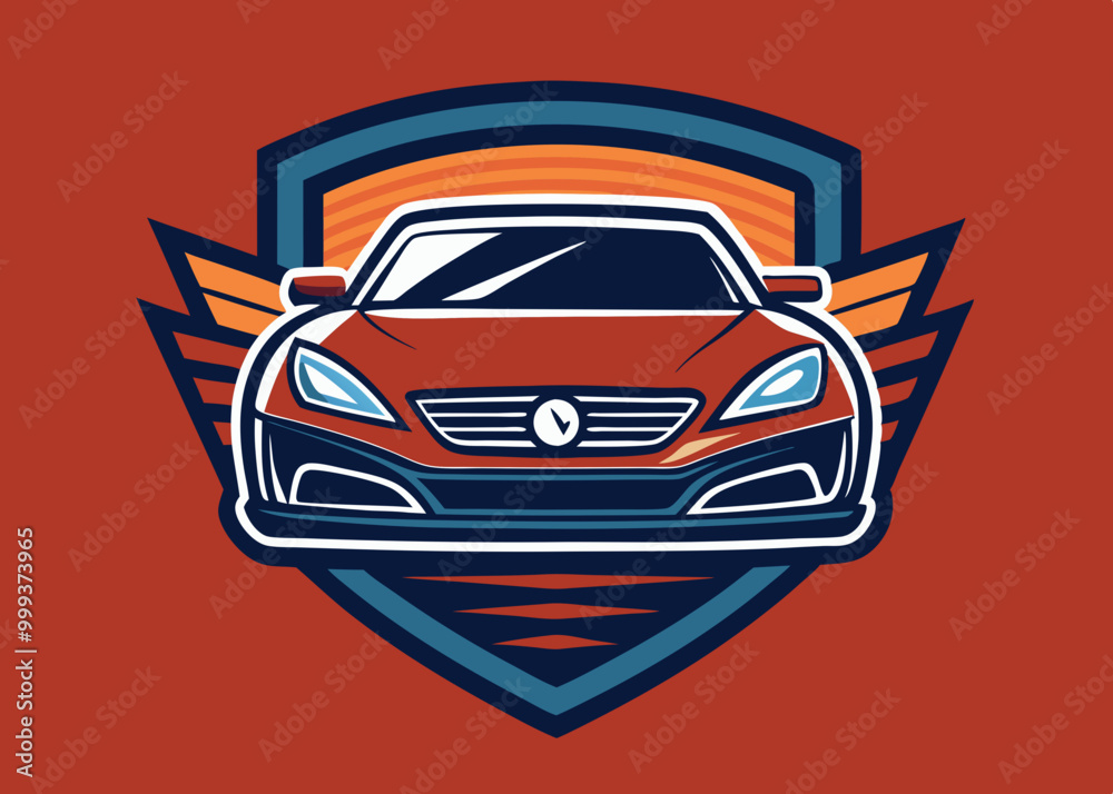 Illustration isolée de vecteur VOITURE LOGO