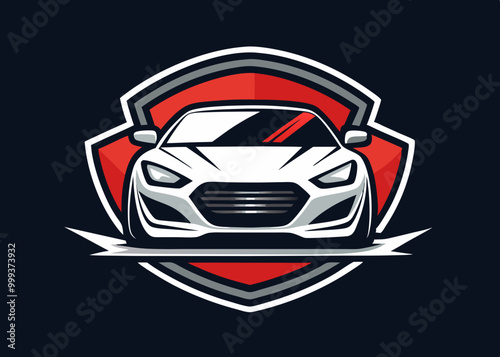 Illustration isolée de vecteur VOITURE LOGO