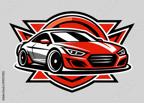 Illustration isolée de vecteur VOITURE LOGO