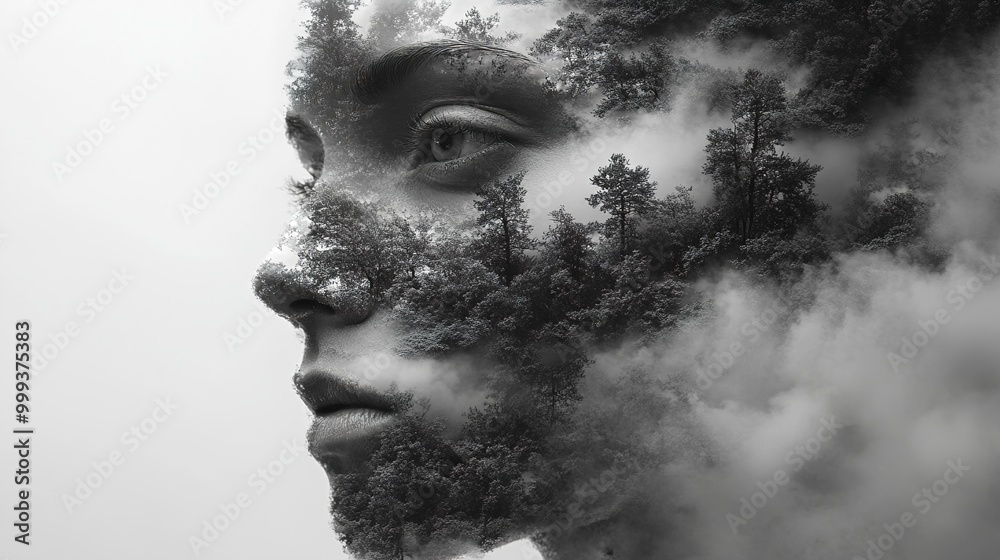 Surreal Forest Portrait: A Dreamlike Exploration of Nature and the Mind Surreal Forest Portrait: A Dreamlike Exploration of Nature and the Mind