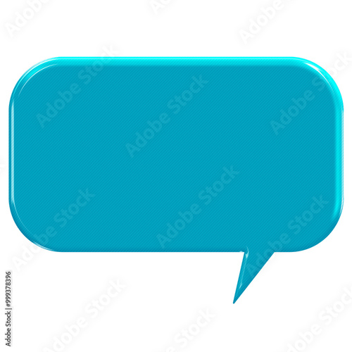 Blue chat bubble speech icon talk symbol