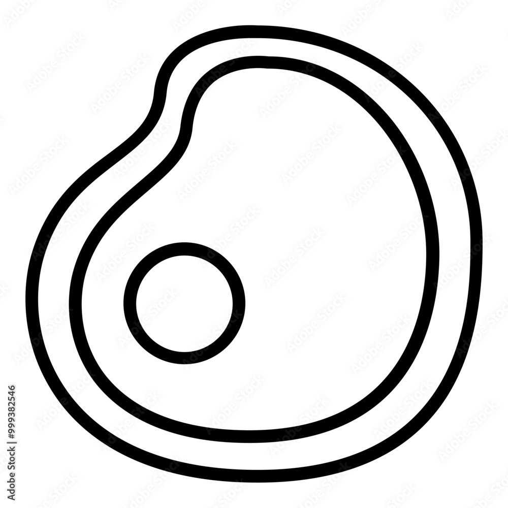 Meat Icon Outline Style. Simple Food Vector Illustration. Meat Icon Outline Style. Simple Food Vector Illustration.