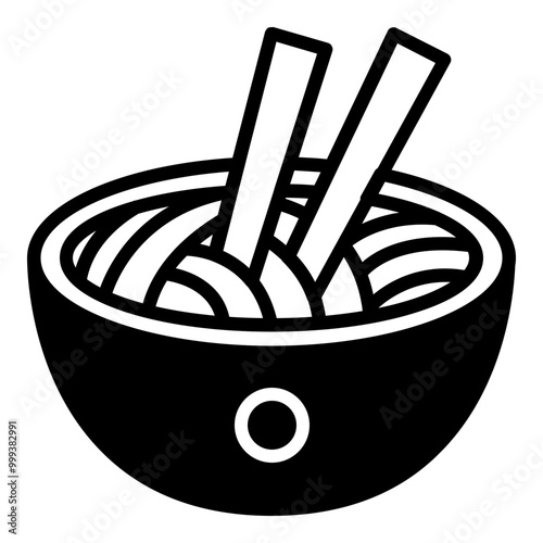Noodle Ramen Simple Solid Icon