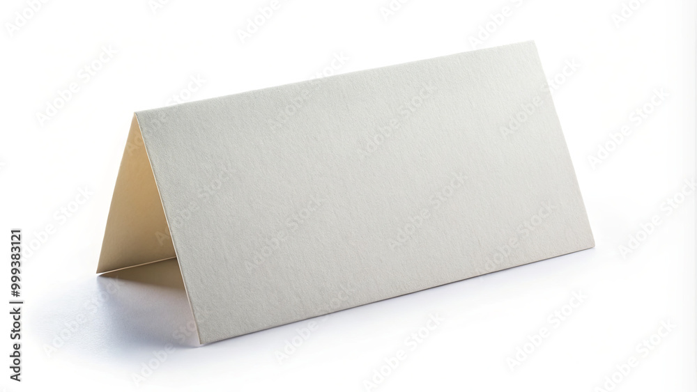 Paper Table Card Horizontal on White Background. Paper Table Card Horizontal on White Background.