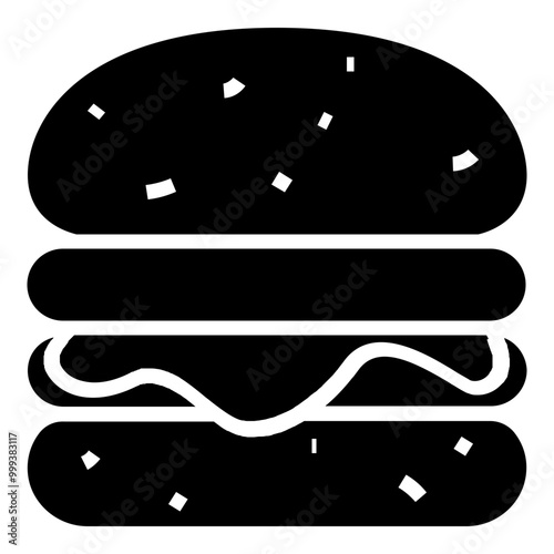 Burger Simple Solid Icon