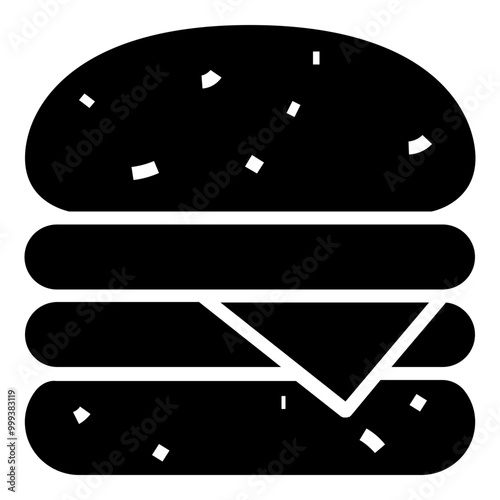Cheeseburger Simple Solid Icon