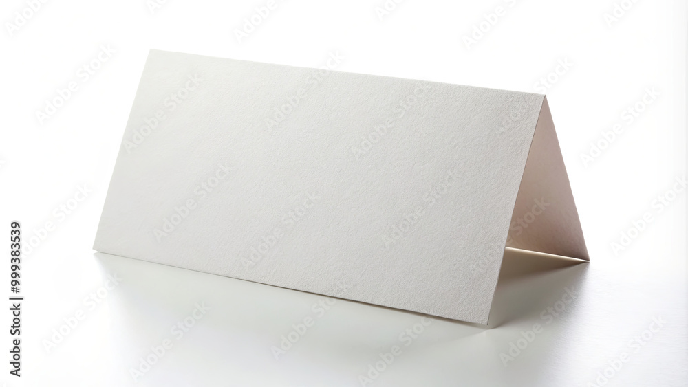 Paper Table Card Horizontal on White Background. Paper Table Card Horizontal on White Background.