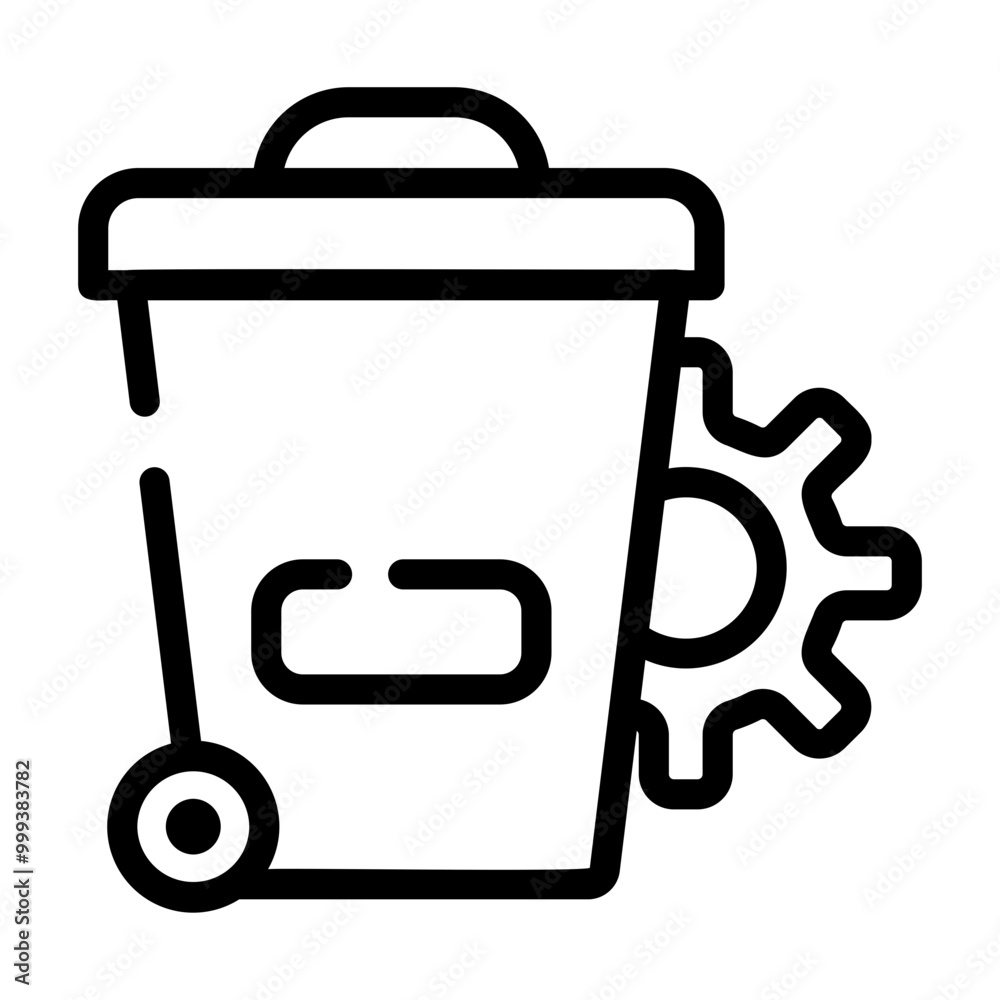 waste Line Icon waste Line Icon