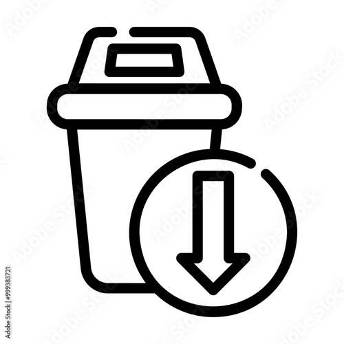waste reduction Line Icon