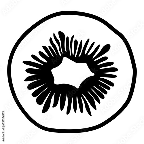Kiwi Fruit Simple Solid Icon