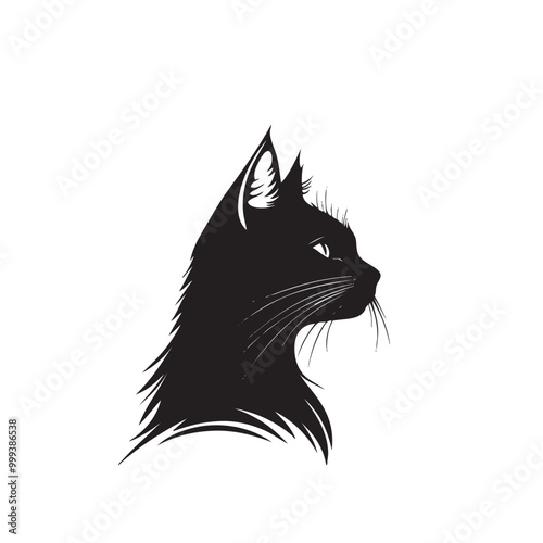 Walking Cat vector icon. Cat silhouette symbol. Linear style sign for mobile concept and web design. House animals symbol logo illustration