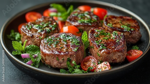 lamb chops with mint and summer salad a ketogenic diet meal