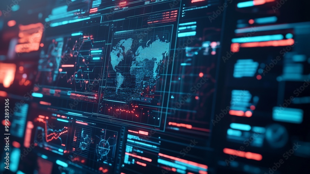 A security software interface monitoring real-time threats, showing blocked malware, viruses, and cyber attacks. A security software interface monitoring real-time threats, showing blocked malware, viruses, and cyber attacks.
