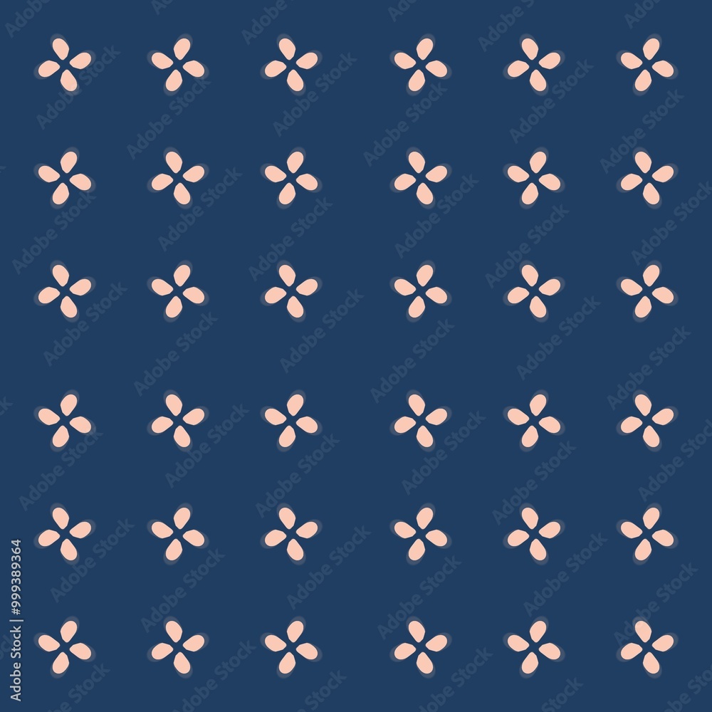 Seamless pattern with pink flowers on a dark blue background, perfect for creating delicate and elegant designs. Seamless pattern with pink flowers on a dark blue background, perfect for creating delicate and elegant designs.