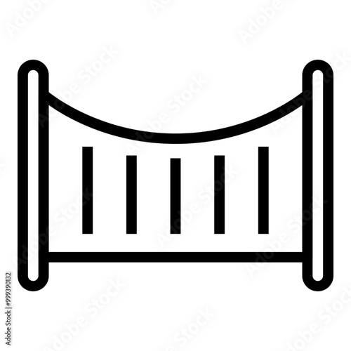 Baby's Fence Icon. Simple Furniture Vector Illustration.