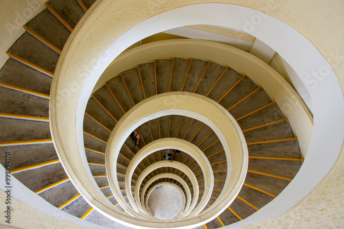 Spiral Staircase At Pagoda Of Chinese Garden, Singapore.