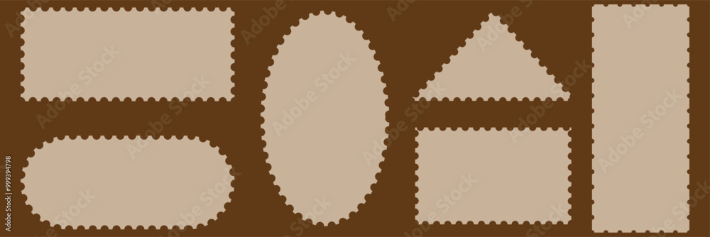 blank and empty postage stamp icon . postage icon illustration.