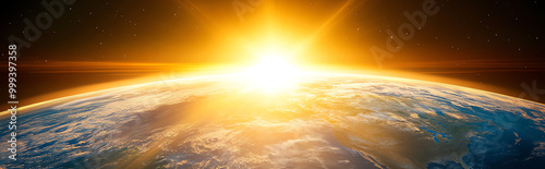 surise on the earth, AI generated photo