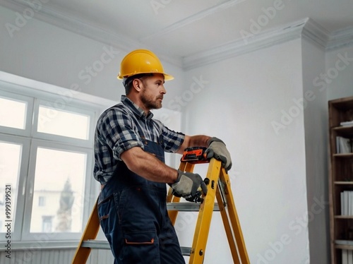 construction worker with drill