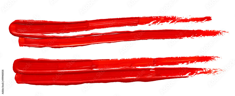 Set of red marker paint texture. Stroke isolated on white background Set of red marker paint texture. Stroke isolated on white background