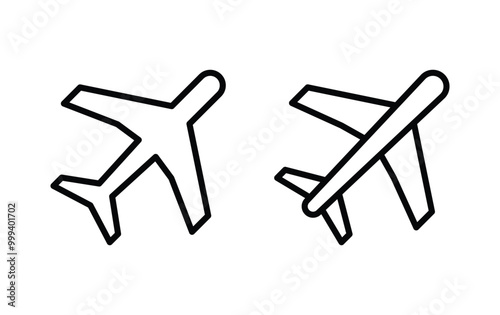 airplane icon, air plane sign vector