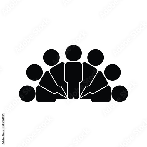 Universal business management and human resources icon. Universal icon for web and mobile. Vector.