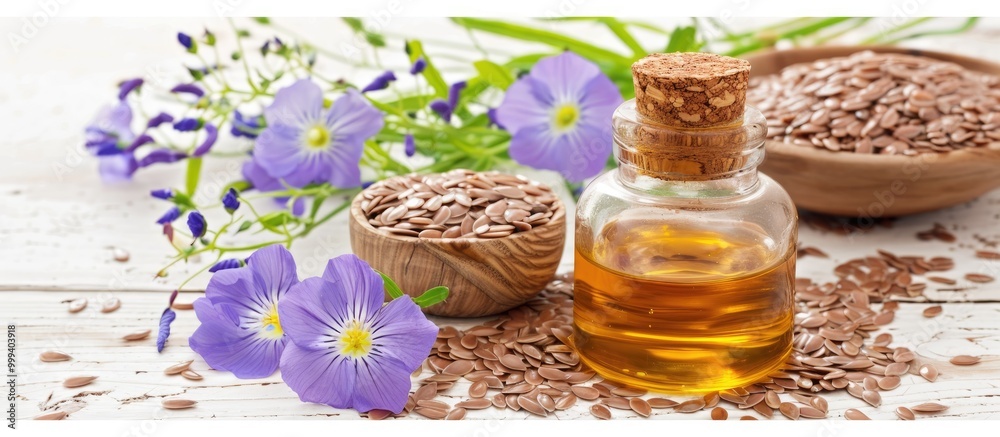 Flaxseed Or Flaxseed Seeds Accompanied By Oil Linum Usitatissimum Flaxseed Or Flaxseed Seeds Accompanied By Oil Linum Usitatissimum