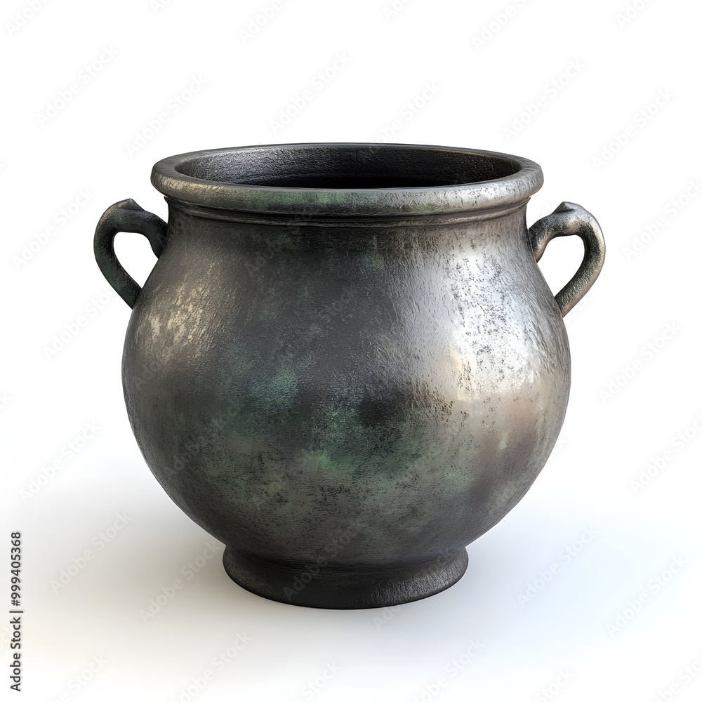 Haunting 3D Cauldron Brimming with Ethereal Magical Energies