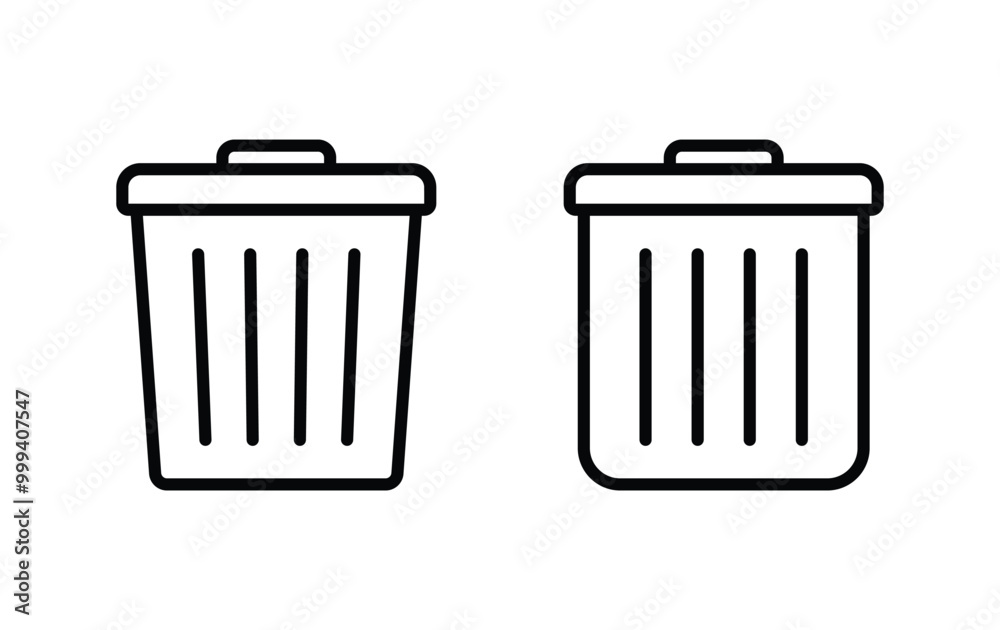 trash icon, recycle bin icon, delete symbol vector trash icon, recycle bin icon, delete symbol vector