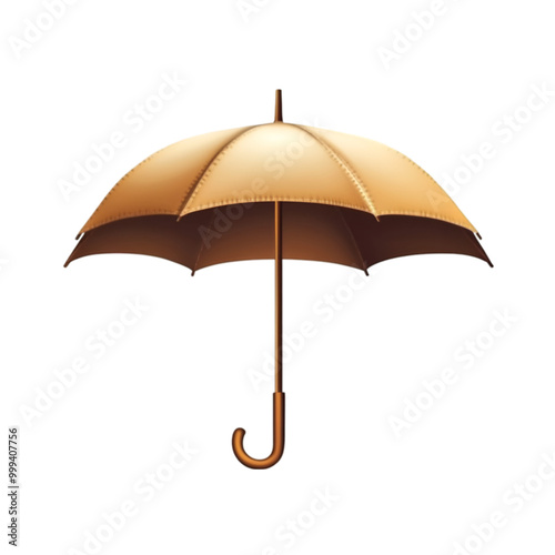 Modern umbrella PNG cutout isolated on white and transparent background.