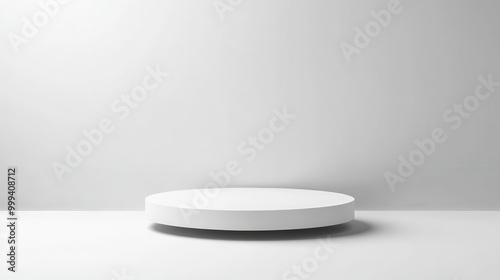 Clean white background with a small, elevated platform in the center, perfect for product display.