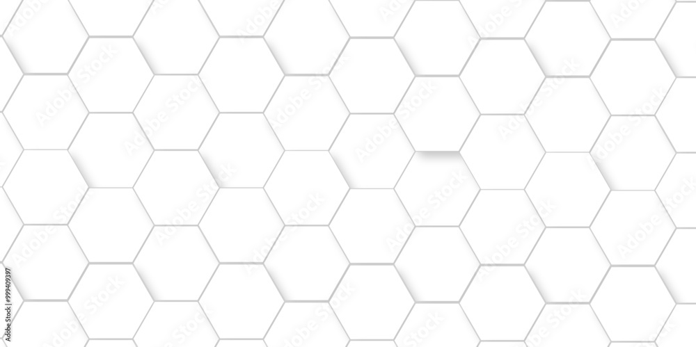Vector abstract 3d white hexagon realistic mesh cell honeycomb texture. geometric white grid emboss hexagonal background. luxury emboss honeycomb white pattern shadow polygonal square web connection. Vector abstract 3d white hexagon realistic mesh cell honeycomb texture. geometric white grid emboss hexagonal background. luxury emboss honeycomb white pattern shadow polygonal square web connection.
