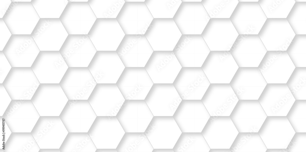 Vector abstract 3d white hexagon realistic mesh cell honeycomb texture. geometric white grid emboss hexagonal background. luxury emboss honeycomb white pattern shadow polygonal square web connection. Vector abstract 3d white hexagon realistic mesh cell honeycomb texture. geometric white grid emboss hexagonal background. luxury emboss honeycomb white pattern shadow polygonal square web connection.