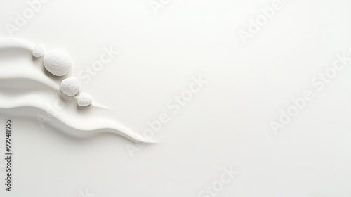 Neutral plain white background with a slight off-white hue, great for a soft and warm look. photo