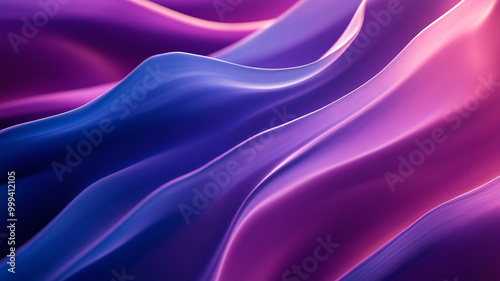 Smooth flowing fabric in shades of purple and blue creating a beautiful abstract pattern