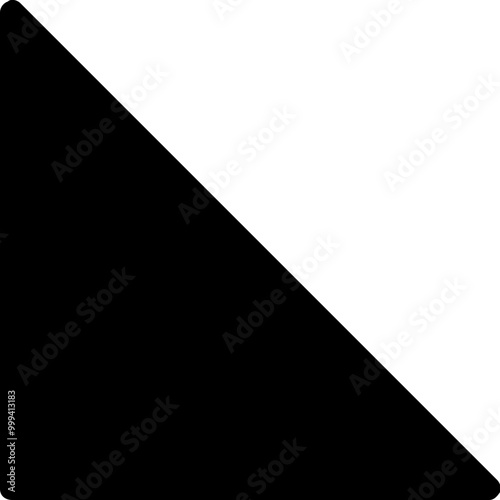 Triangle Side Icon Glyph Style. Simple Geometric Shapes Vector Illustration.
