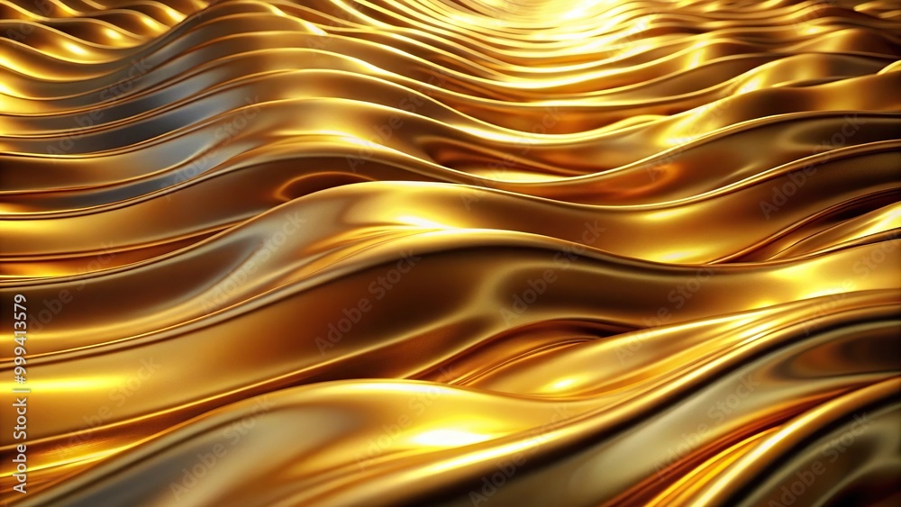 Abstract background with golden silk ripple waves Abstract background with golden silk ripple waves